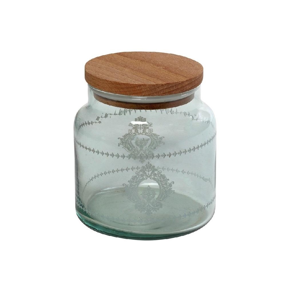 Δοχείο Γυάλινο 635ml Με Καπάκι Φ10xH11cm Green Helen Espiel RAB609 - 1
