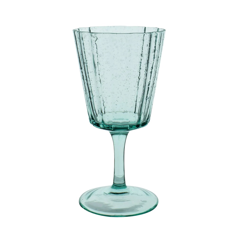 Ποτήρια Κρασιού 270ml Φ8,4xH16,3cm Πράσινο Φυσητό Γυαλί Σετ 4 τμχ Σε Συσκευασία Δώρου Laura Ashley LA183206 - 3