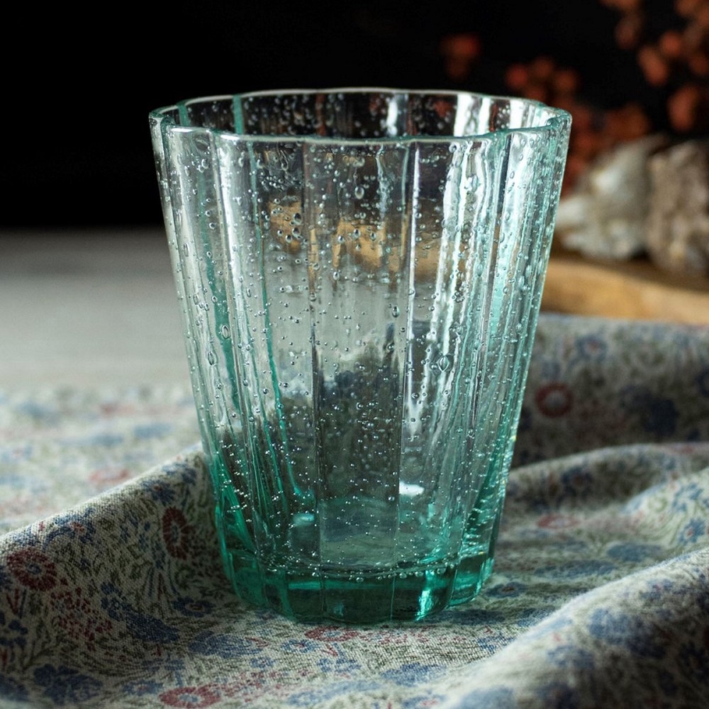 Ποτήρια Ουίσκι 250ml Φ8,3xH9,7cm Πράσινο Φυσητό Γυαλί Σετ 4 τμχ Σε Συσκευασία Δώρου Laura Ashley LA183202 - 4