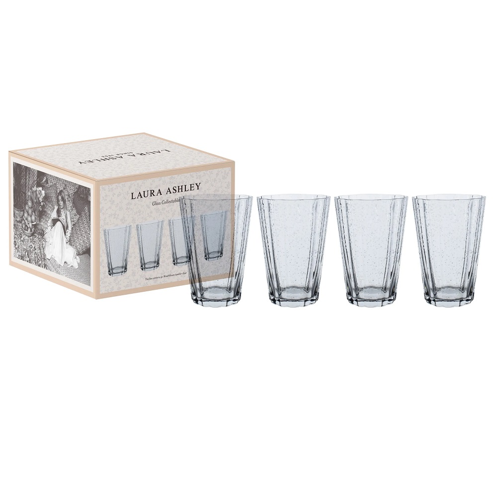 Ποτήρια Νερού 410ml Φ9xH12,9cm Φυσητό Γυαλί Σετ 4 τμχ Σε Συσκευασία Δώρου Laura Ashley LA183203 - 2