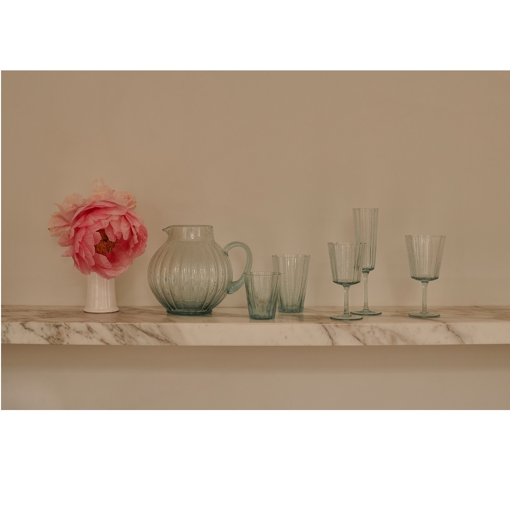 Ποτήρια Νερού 410ml Φ9xH12,9cm Πράσινο Φυσητό Γυαλί Σετ 4 τμχ Σε Συσκευασία Δώρου Laura Ashley LA183204 - 5
