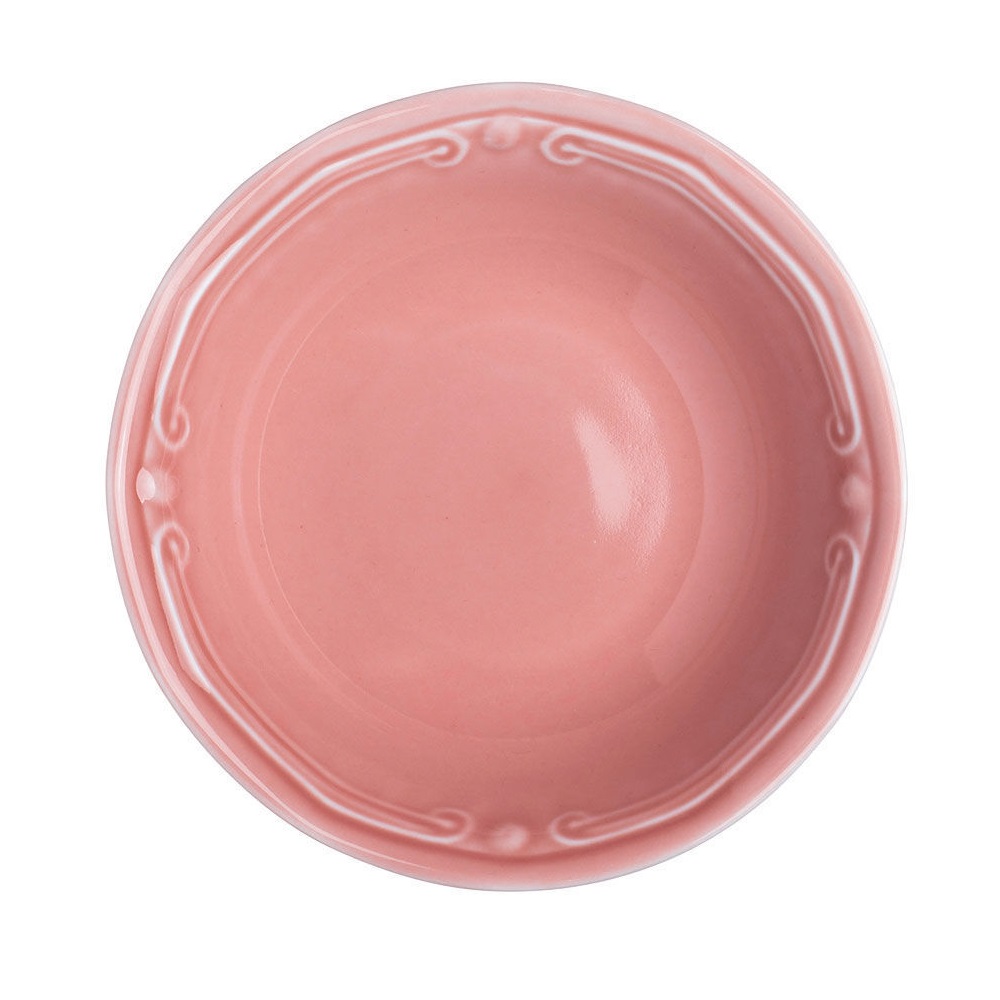 Μπολ Πορσελάνης Ροζ Φ16,5cm Ανάγλυφο Athénée εstia Home Art 07-13615 - 1
