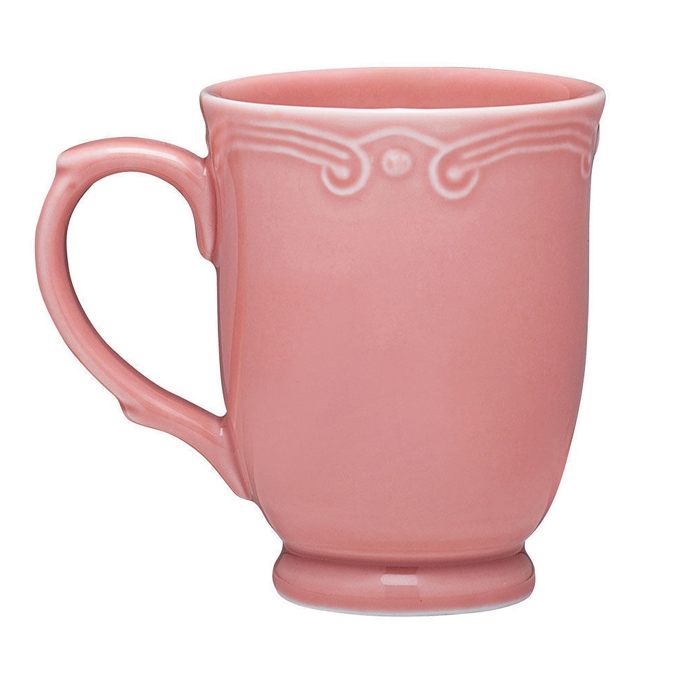 Κούπα 340ml Πορσελάνης Ροζ Ανάγλυφο Athénée εstia Home Art 07-13639 - 1