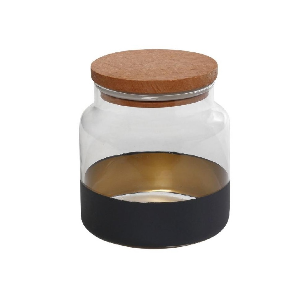 Δοχείο Γυάλινο 635ml Με Καπάκι Φ10xH11cm Blue-Gold Alfa Espiel RAB643 - 