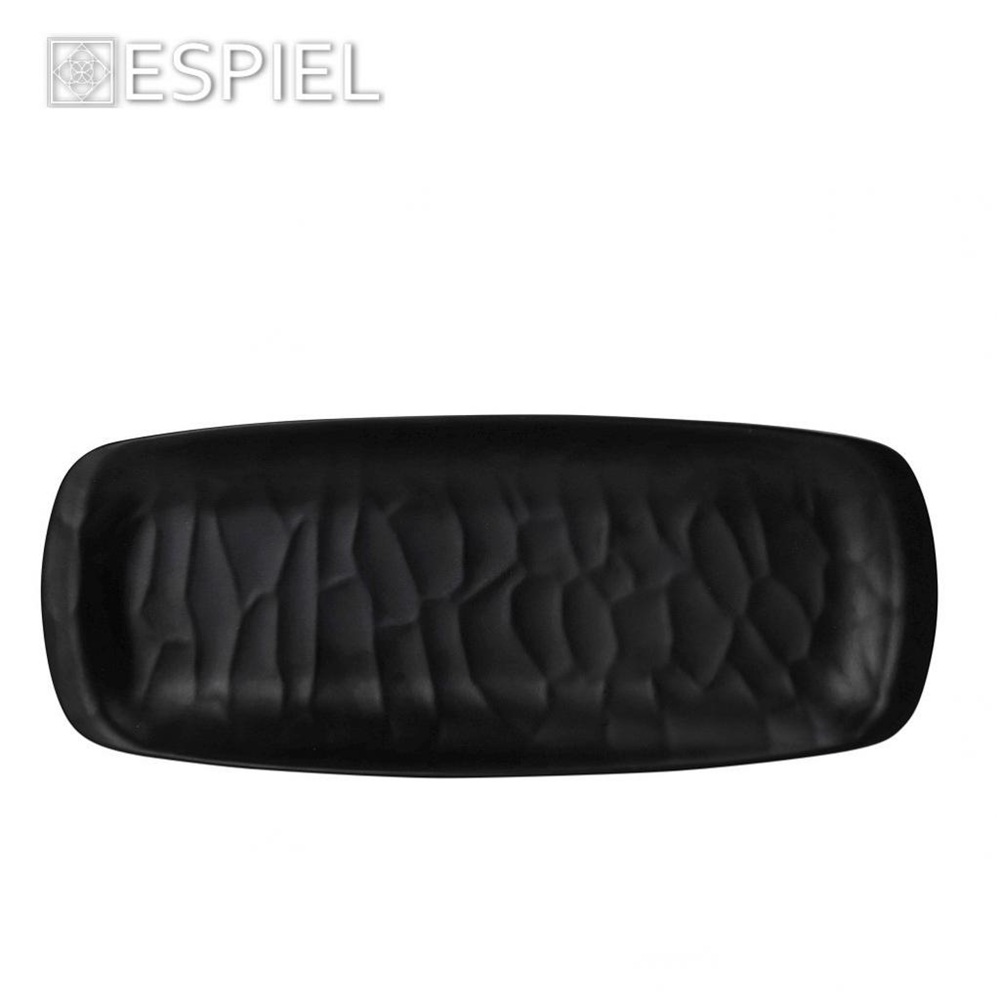 Γόνδολα Ορθογώνια Melamine Μαύρη Wavy Matte 33,5x13,5cm Tria MLB384 - 2