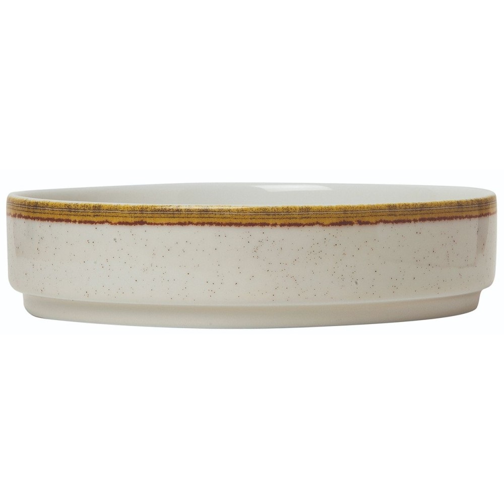 Σαλατιέρα Step Πορσελάνης Μπεζ Φ20xH4cm Ivory GTSA 66-5420 - 1