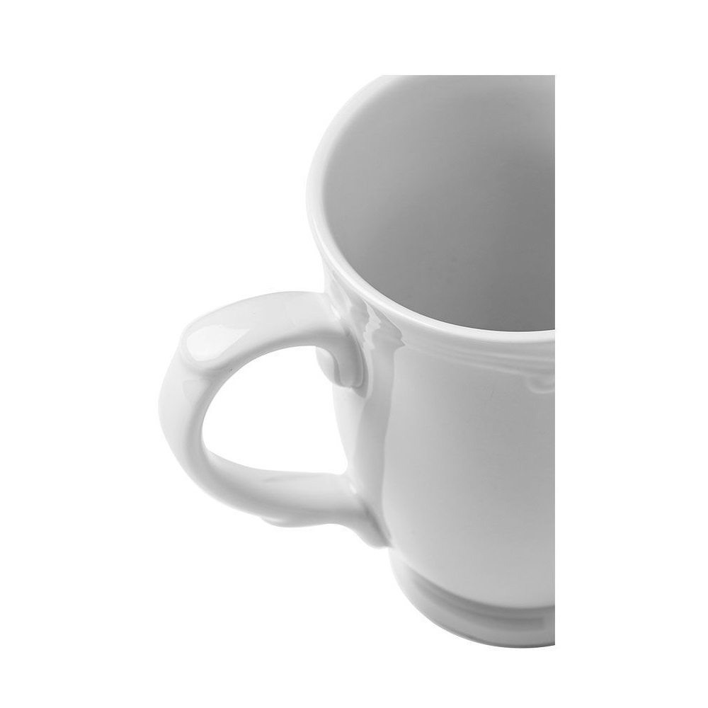 Κούπα 340ml Πορσελάνης Λευκή Ανάγλυφο Athénée εstia Home Art 07-13523 - 3