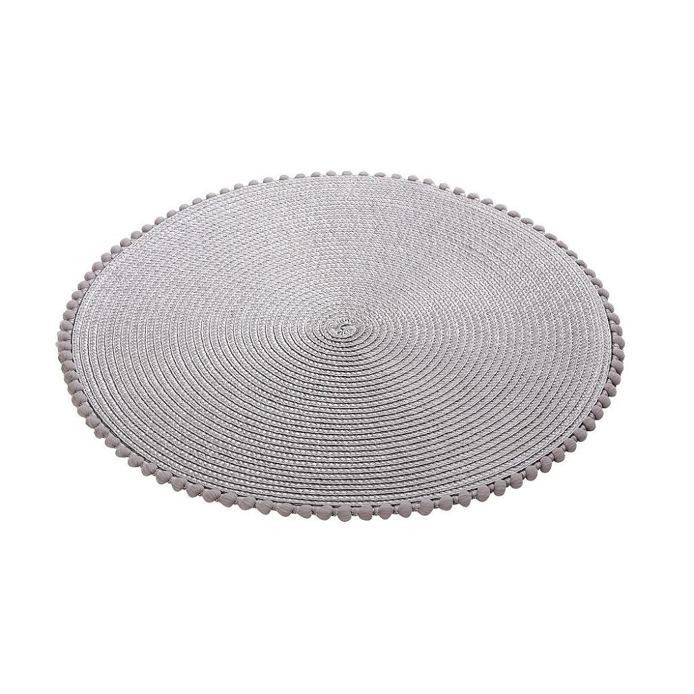 Σουπλά Φαγητού Στρογγυλό PVC Ασημί Φ38xH1cm Espiel PUL506K6 - 1
