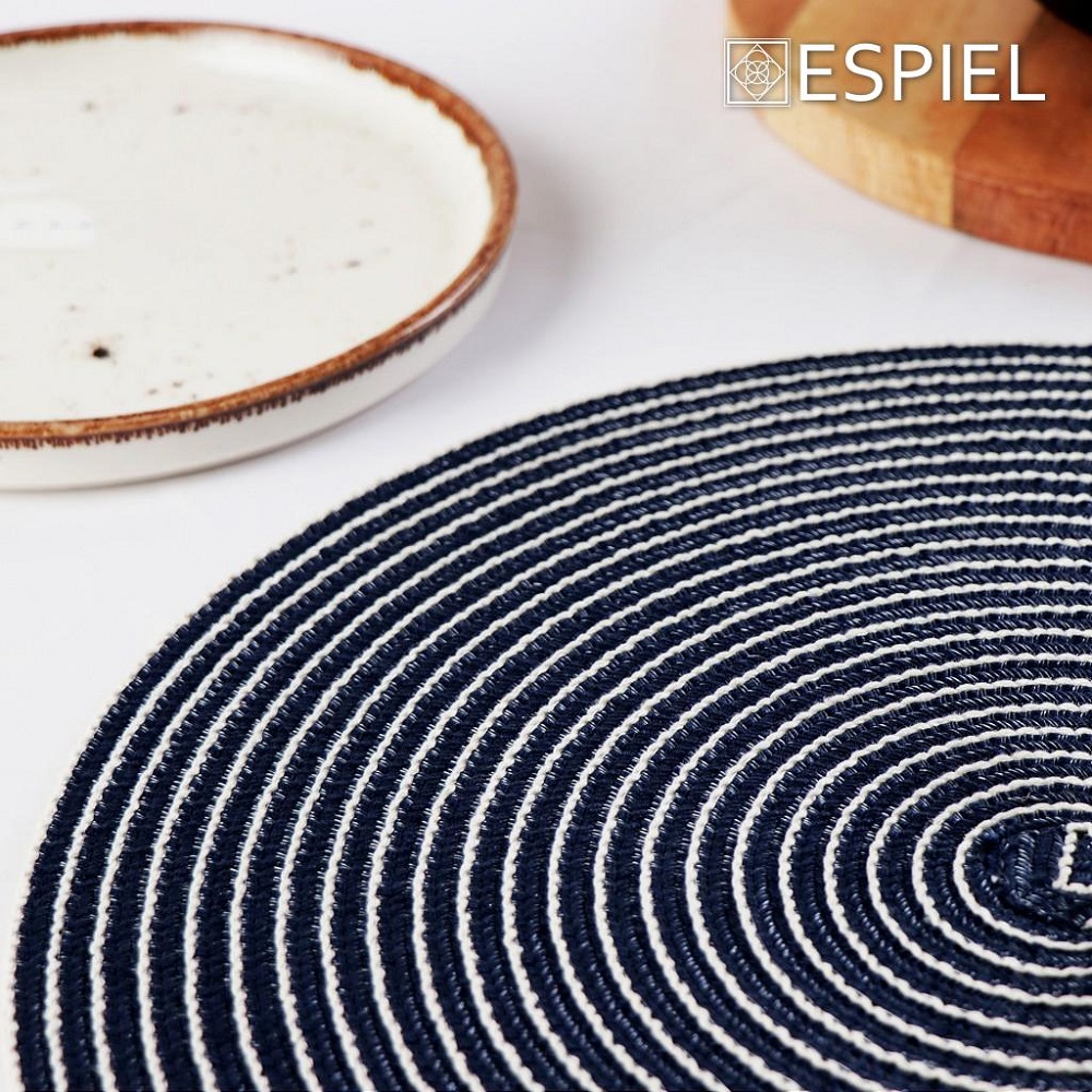 Σουπλά Φαγητού Στρογγυλό PVC Μπλέ Φ38xH1cm Espiel PUL510K6 - 2