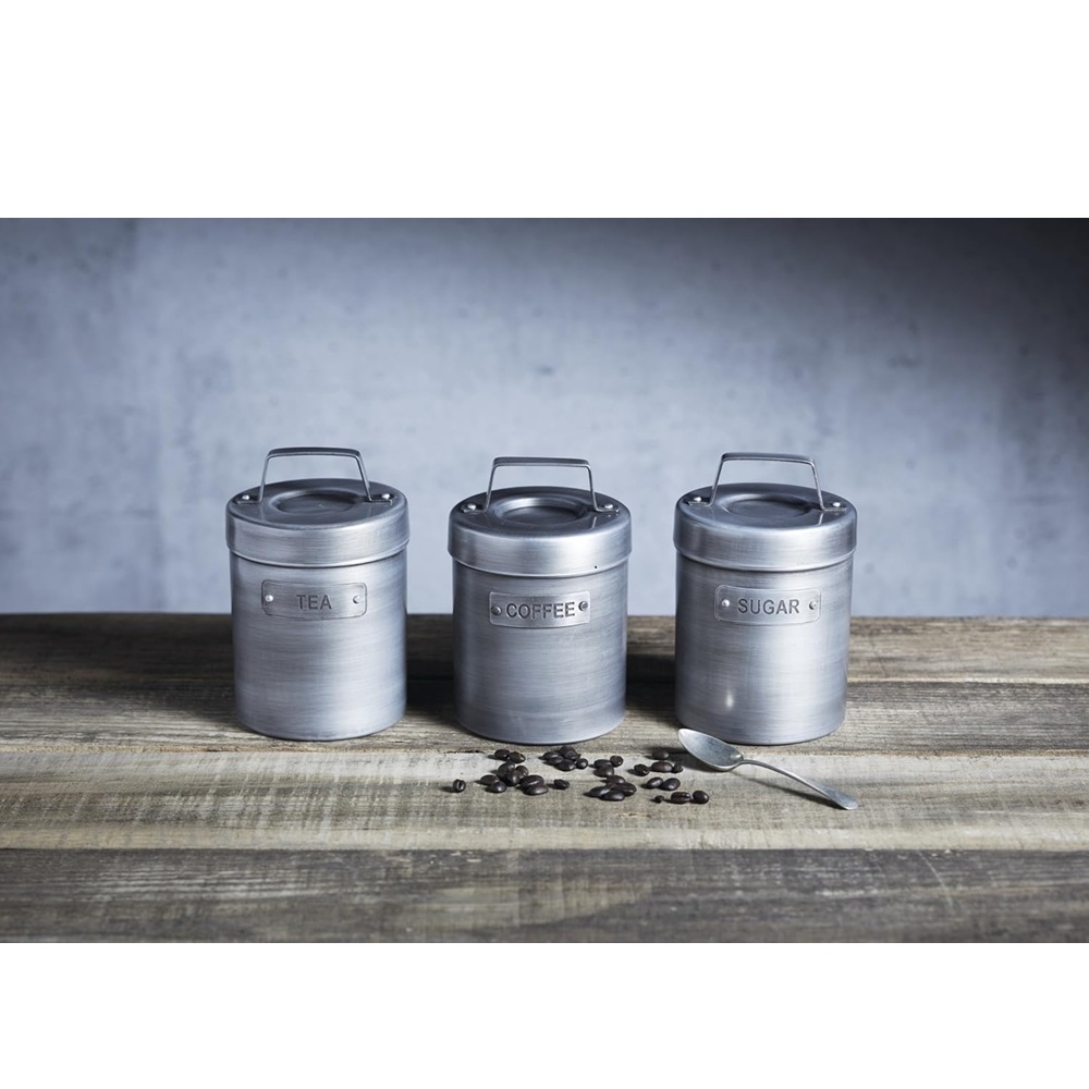 Δοχείο Ζάχαρης Μεταλλικό 1L Vintage Industrial Γκρι KitchenCraft INDSUGAR - 3