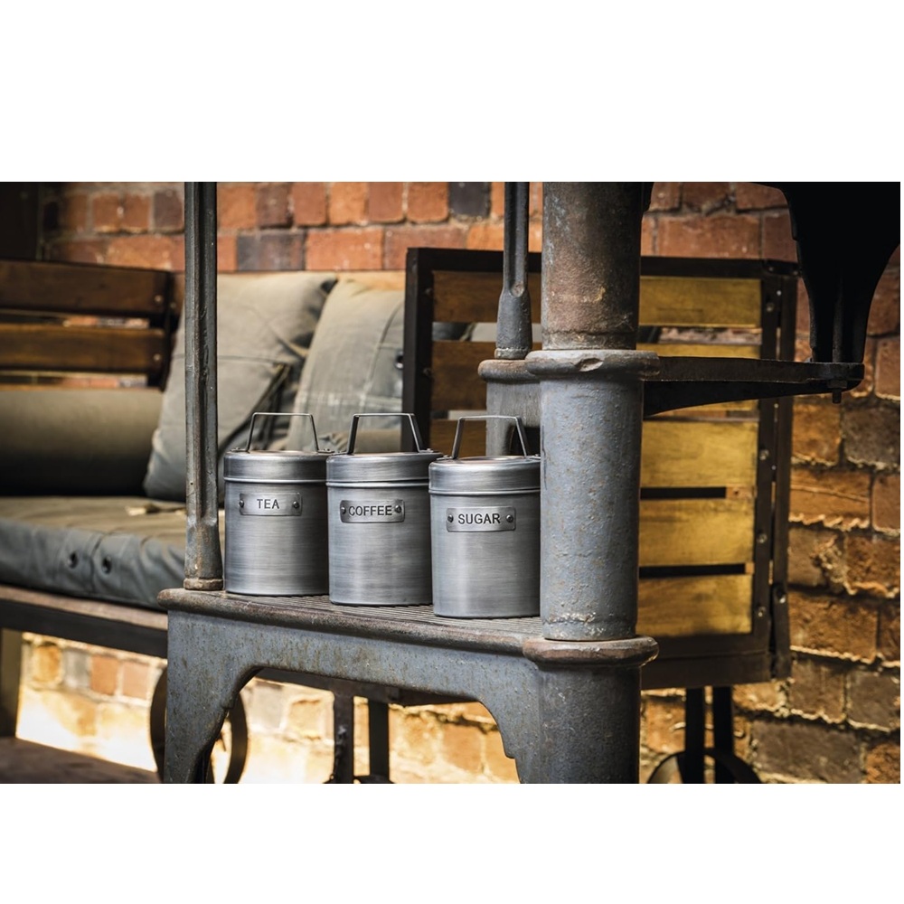 Δοχείο Ζάχαρης Μεταλλικό 1L Vintage Industrial Γκρι KitchenCraft INDSUGAR - 4