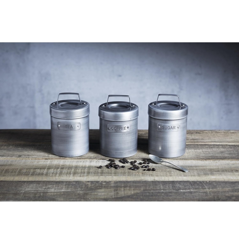 Δοχείο Τσαγιού Μεταλλικό 1L Vintage Industrial Γκρι KitchenCraft INDTEA - 4