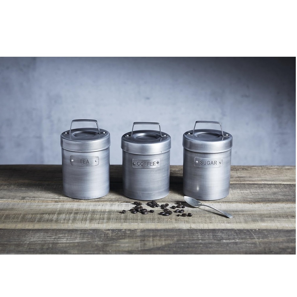 Δοχείο Καφέ Μεταλλικό 1L Vintage Industrial Γκρι KitchenCraft INDCOFFEE - 2