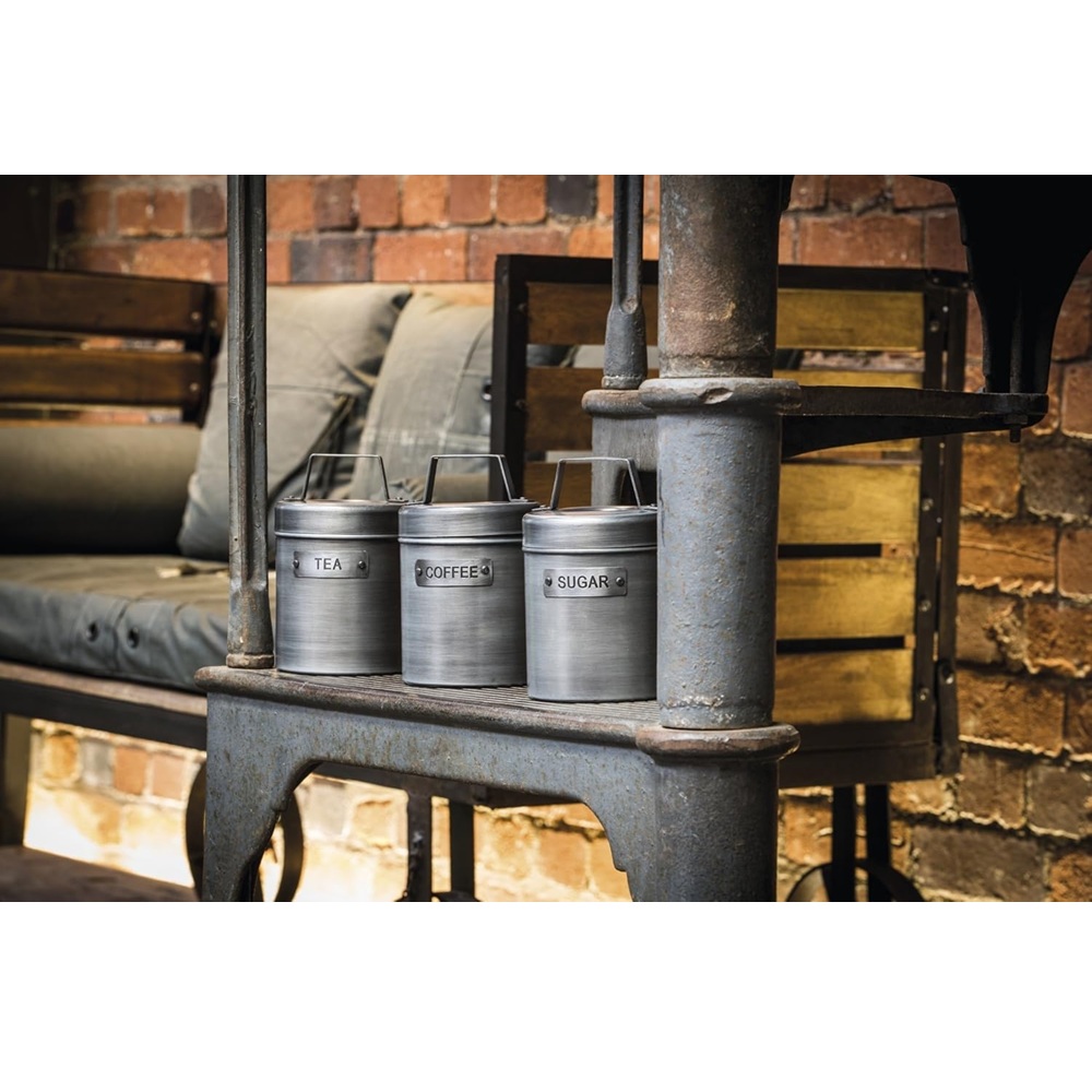 Δοχείο Καφέ Μεταλλικό 1L Vintage Industrial Γκρι KitchenCraft INDCOFFEE - 3