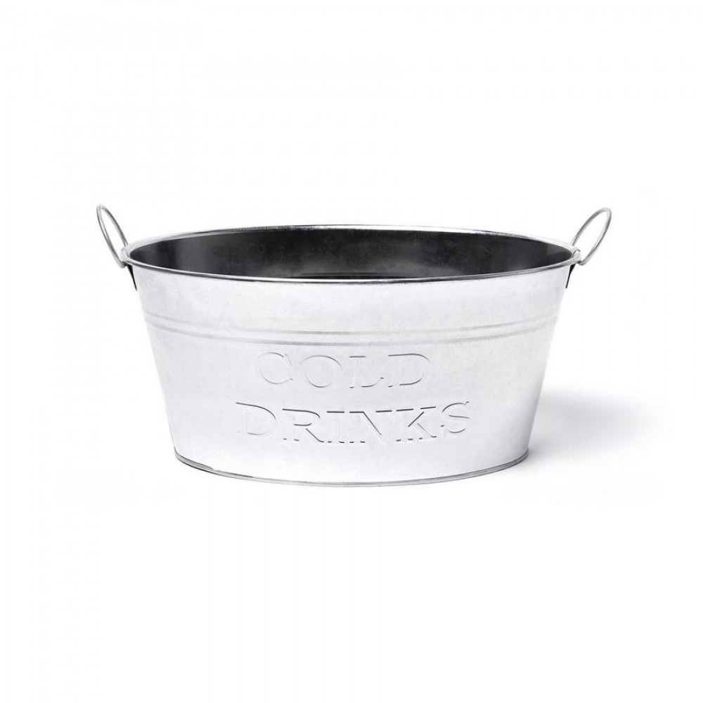 Παγοδοχείο Οβάλ Μεταλλικό Zinc 14lt 39x30x18.7cm Cold Drinks Comas 7534 CO07534000 - 