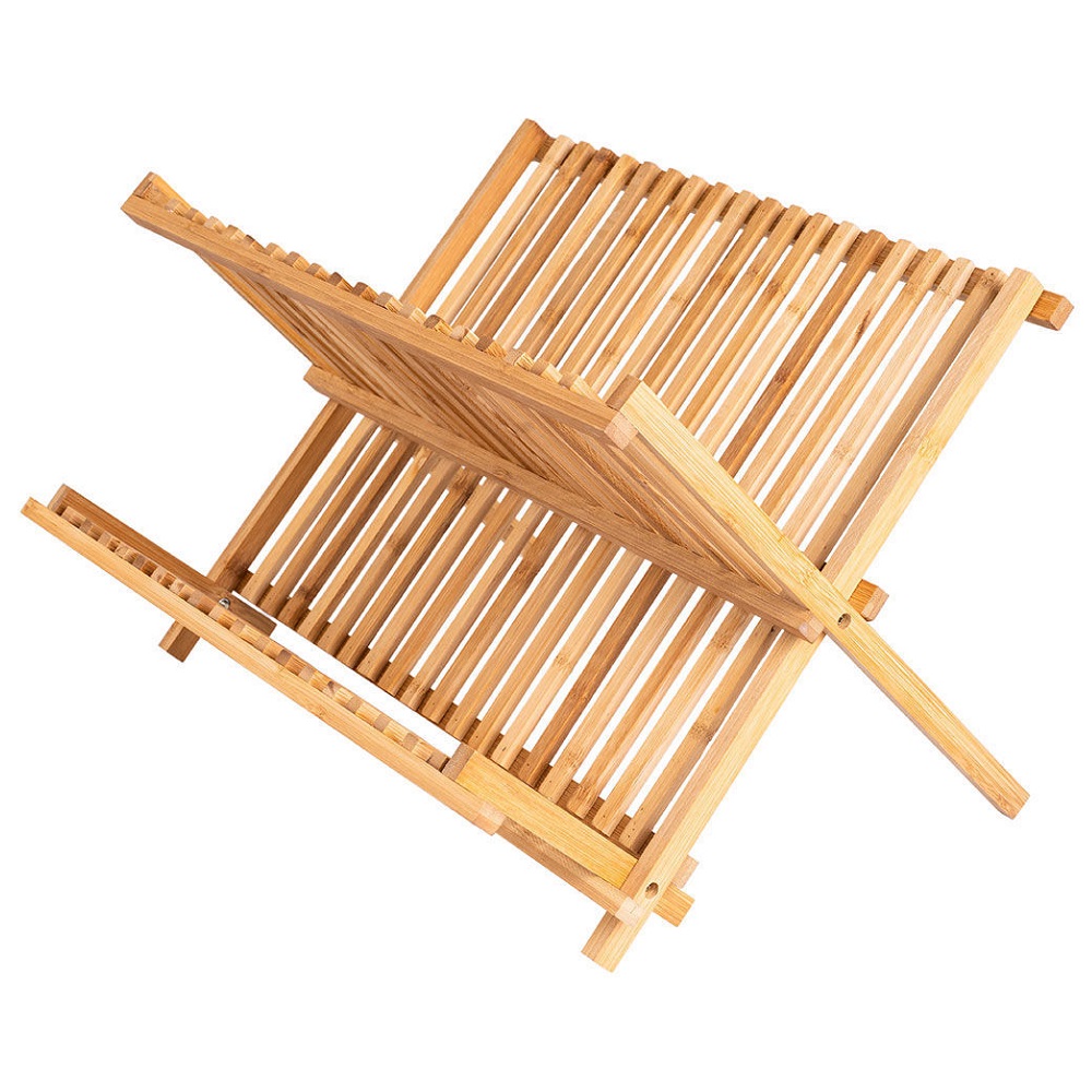 Πιατοθήκη ΑναΔιπλούμενη 2 Επιπέδων 42x27,5xH38cm Bamboo Essentials εstia Home Art 01-12977 - 