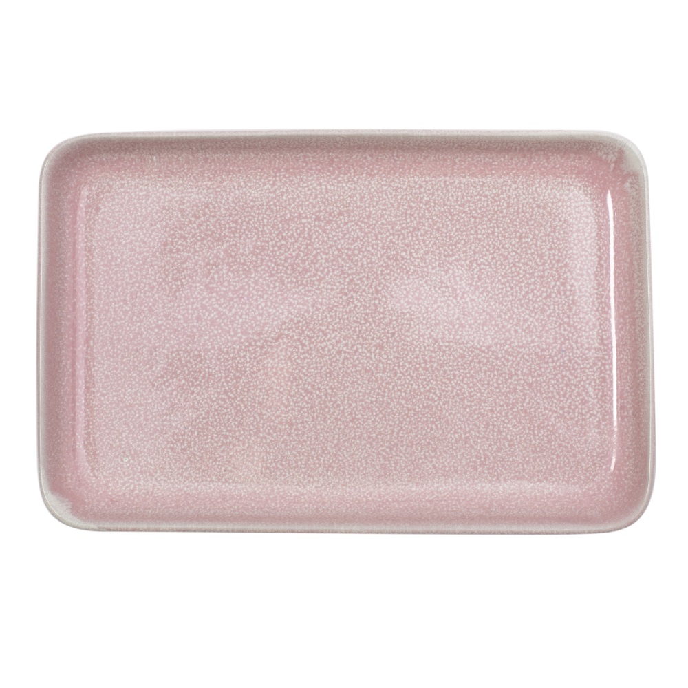 Πιατέλα Stoneware Ορθογώνια 20,5x13,5cm Reactive Glaze Pink GTSA 67-26321 - 1