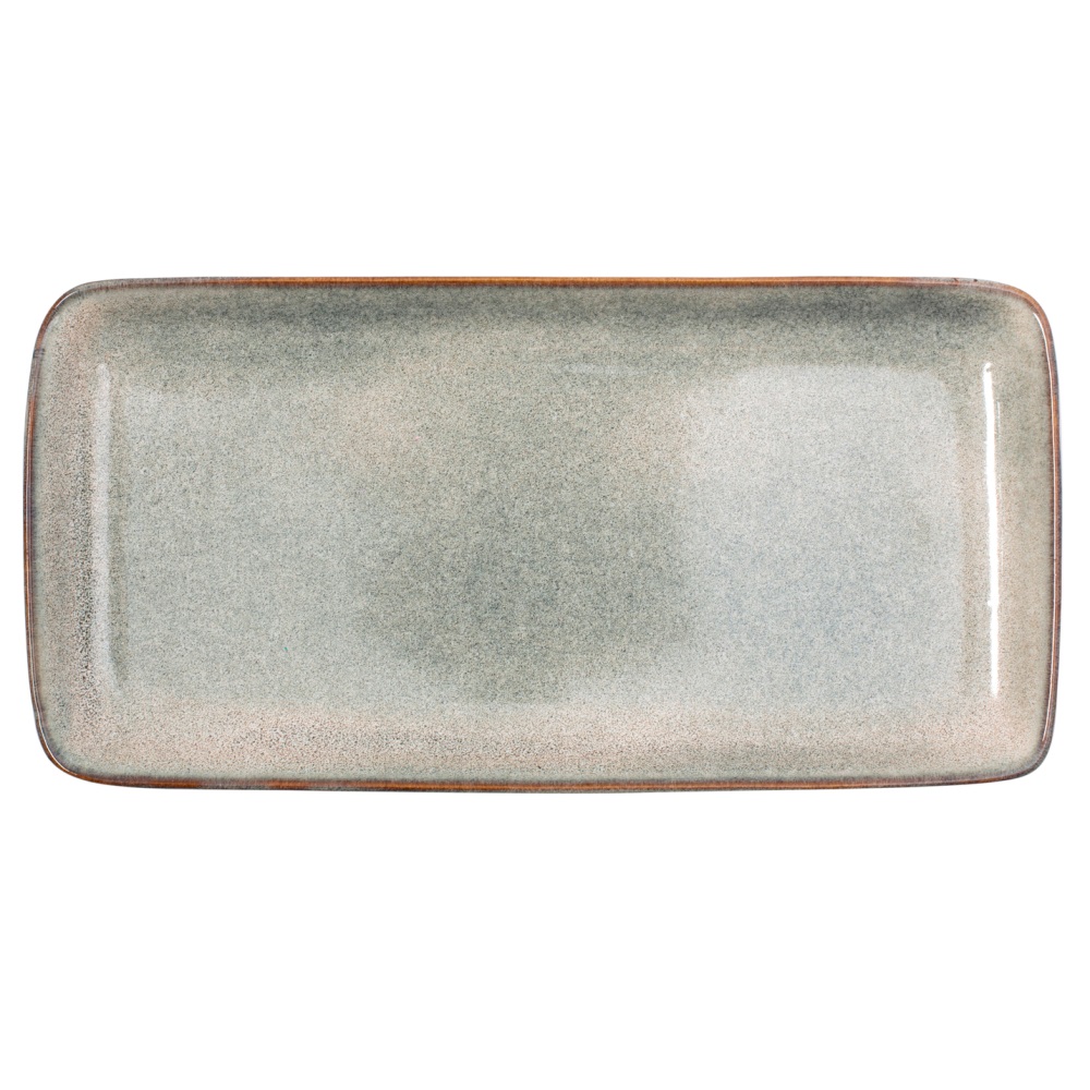 Πιατέλα Stoneware Ορθογώνια 20,5x13,5cm Reactive Glaze Grain GTSA 67-28521 - 1