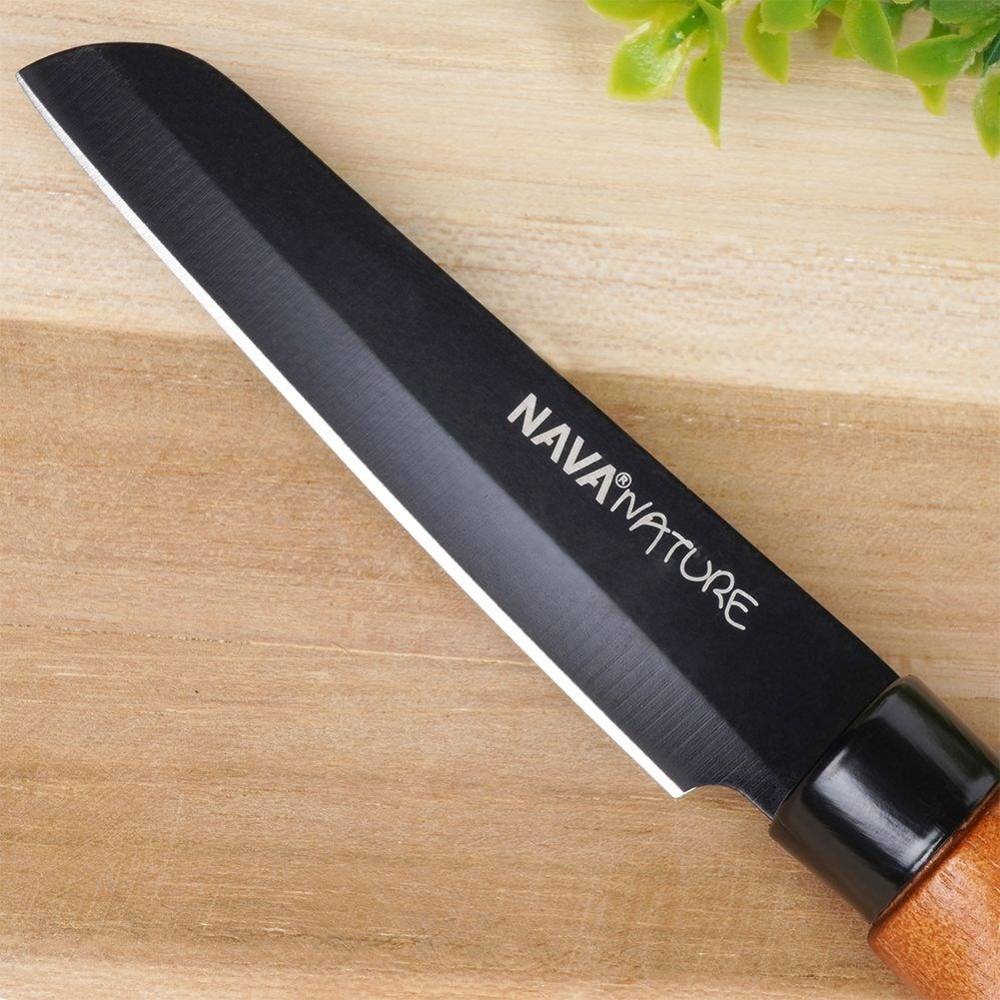 Μαχαίρι Ξεφλουδίσματος Ανοξείδωτο 19cm Με Αντικολλητική Επίστρωση & Ξύλινη Λαβή Nature Nava 10-054-025 - 4