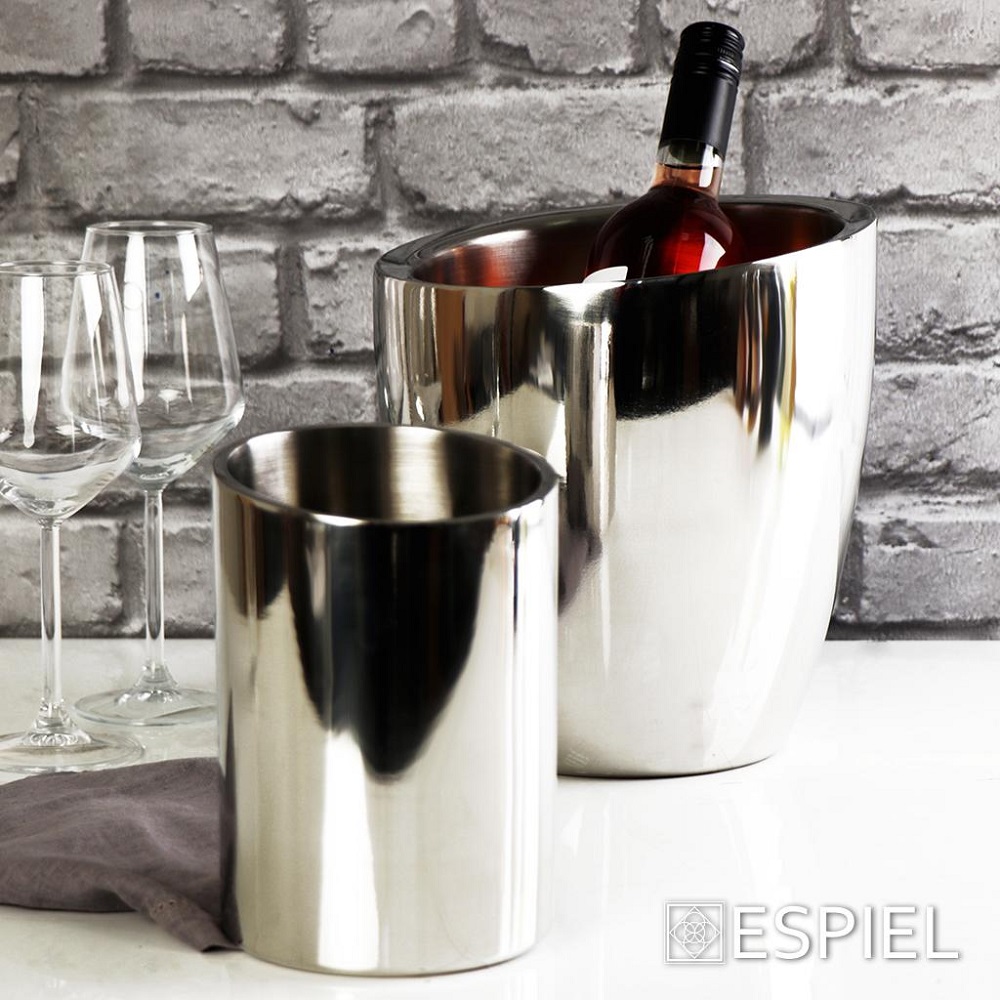 Wine Cooler Ανοξείδωτο 18/0 1450ml Ασημί Ø12xH18cm Espiel LMC114 - 2