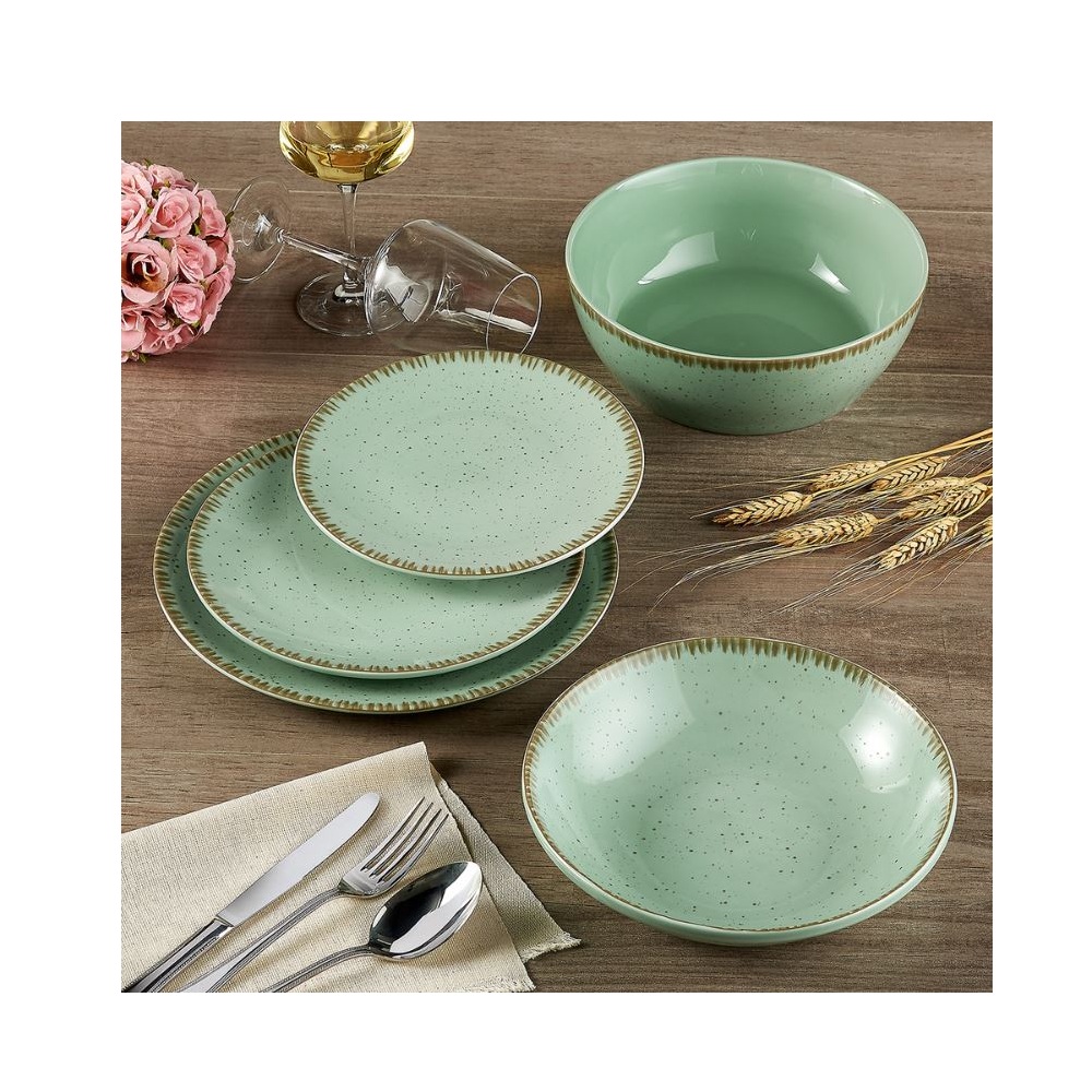 Πιάτο Πορσελάνης Φρούτου 20cm Pistachio Pastel Rustic Dot 0751876 - 3