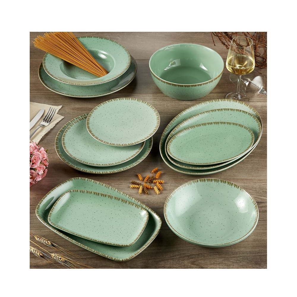 Πιάτο Πορσελάνης Pasta 27cm Pistachio Rustic Design Dot 0751877 - 2