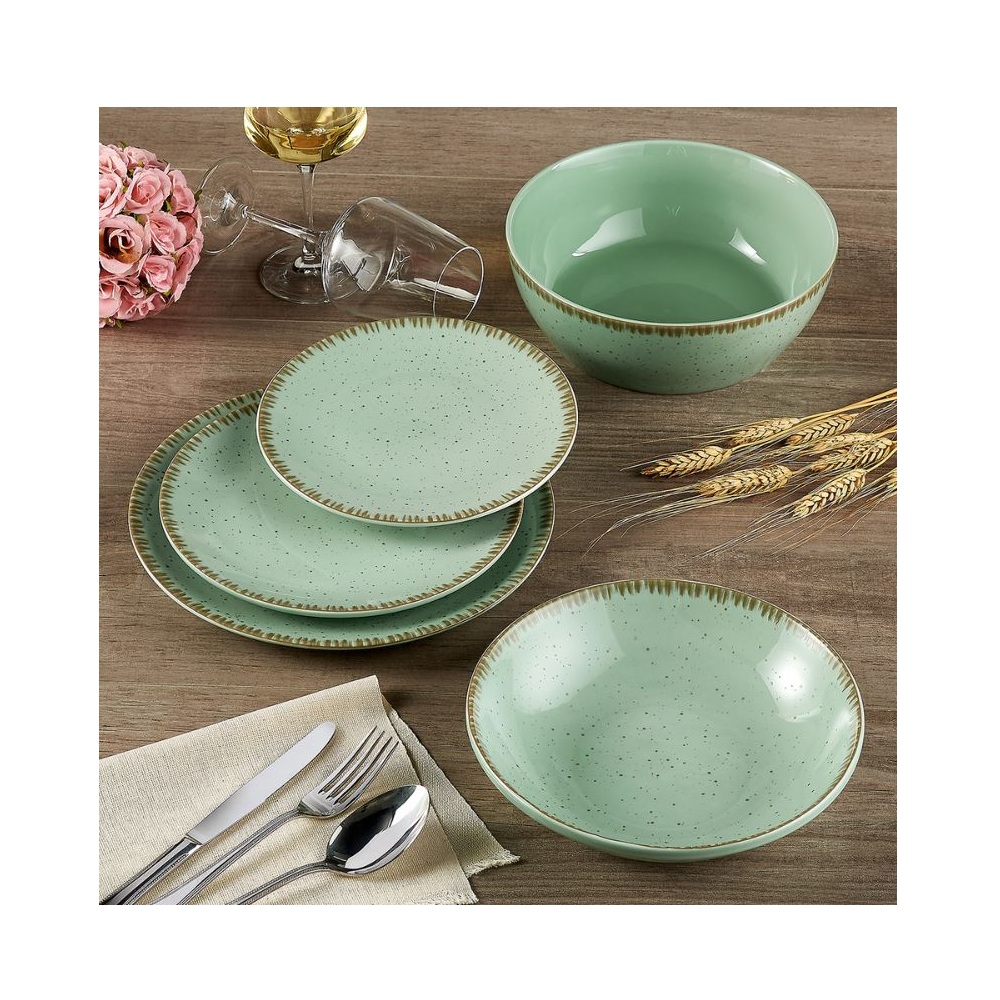 Πιάτο Πορσελάνης Pasta 27cm Pistachio Rustic Design Dot 0751877 - 3