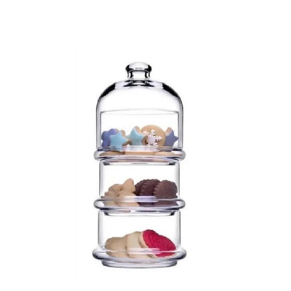 Ορντερβιέρα Γυάλινη 3ον Επιπέδων 690ml Φ8,2xH21,9cm Villa Patisserie Pasabahce SP96986G1 - 2