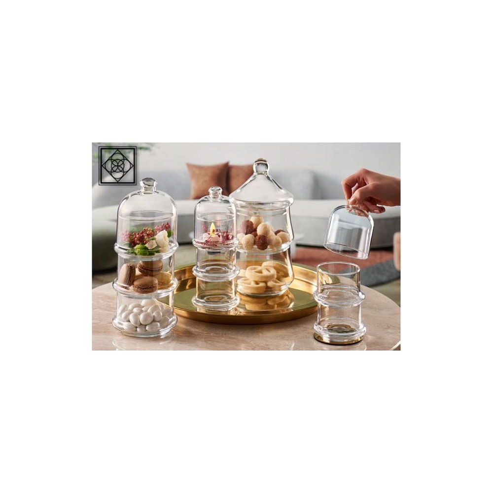 Ορντερβιέρα Γυάλινη 3ον Επιπέδων 690ml Φ8,2xH21,9cm Villa Patisserie Pasabahce SP96986G1 - 4