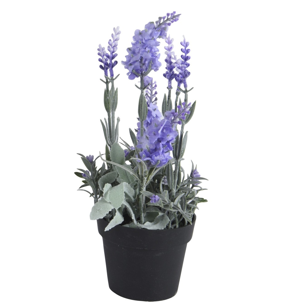 Διακοσμητικό Τεχνητό Φυτό Λεβάντα Σε Γλάστρα Πολυεστερικό Λιλά H25cm Kaemingk 800063-2 - 