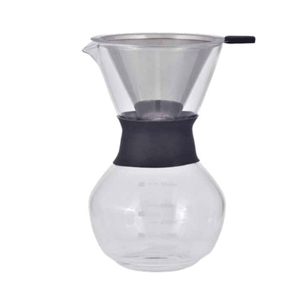 Συσκευή Εκχύλισης Καφέ Pour Over 600ml Γυάλινη με Σιλικόνη Belogia POR 402007 - 