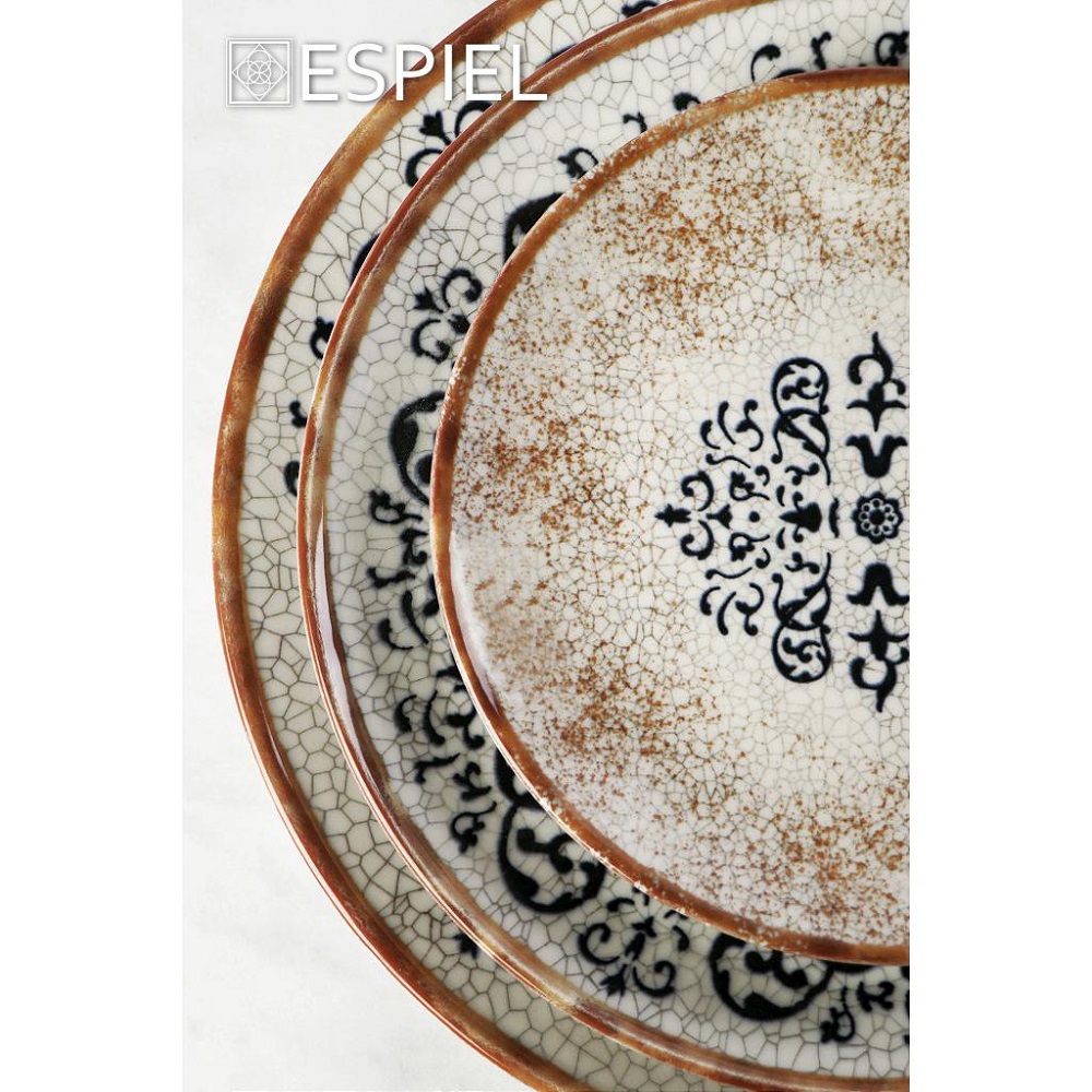 Πιάτο Βαθύ Στρογγυλό Πορσελάνης Φ23xH4cm Mosaico Espiel KNJ120K6 - 4