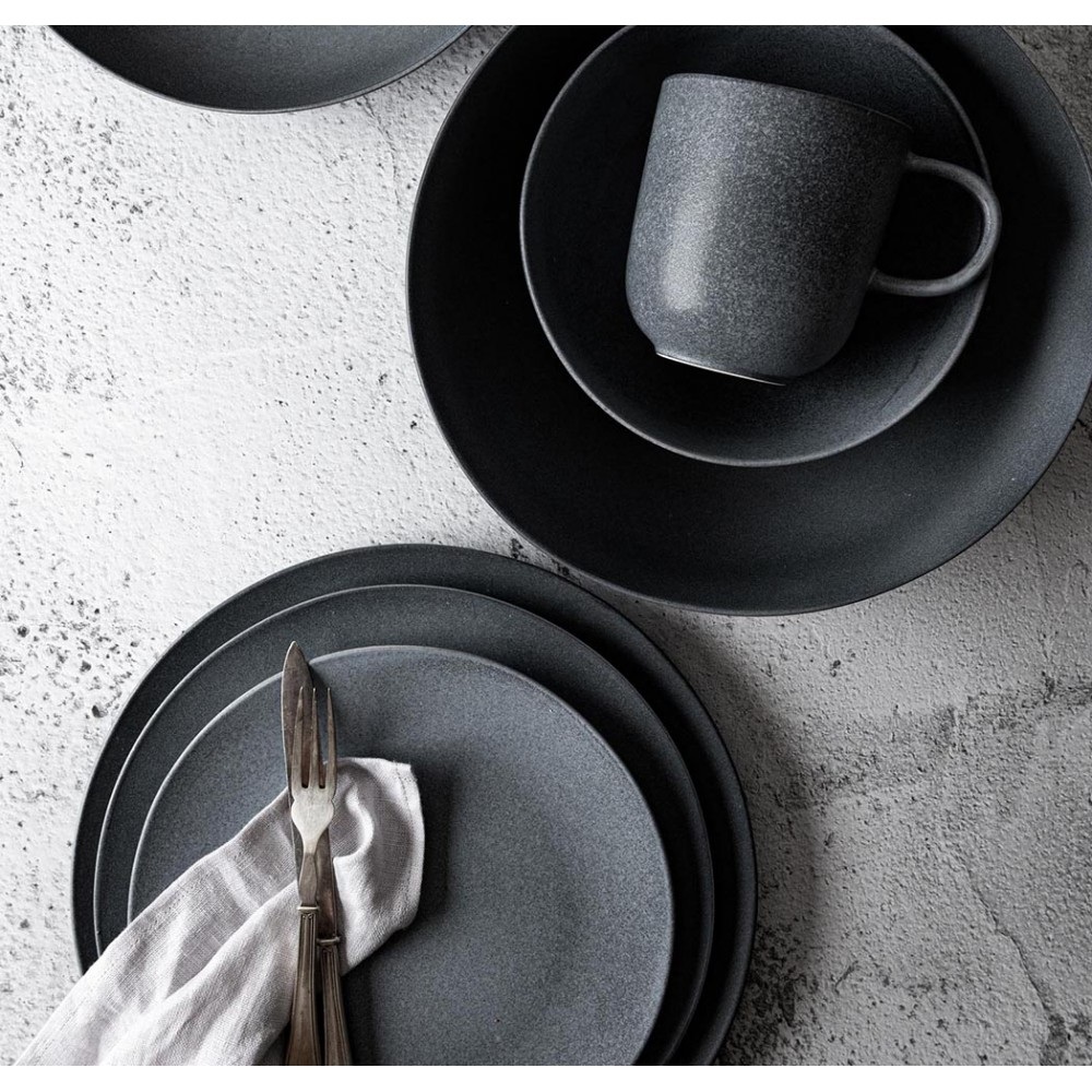 Κούπα Stoneware Μαύρη Ματ 39cl Dutch Rose Black Velvet BV183127 - 2