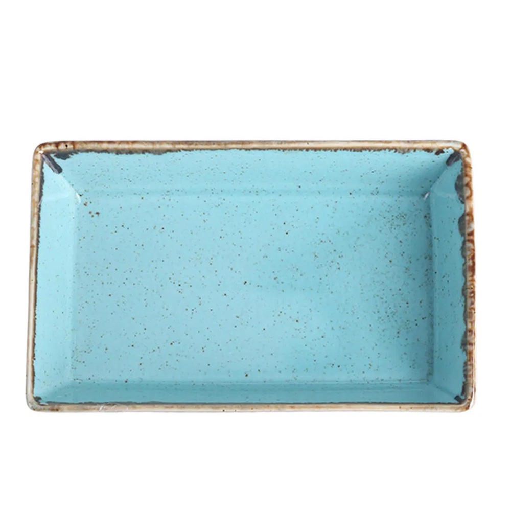Πιάτο Πορσελάνης Τυρκουάζ 10x16cm Porland Seasons Πρωινού & Μεζέ 04ALM002050 - 
