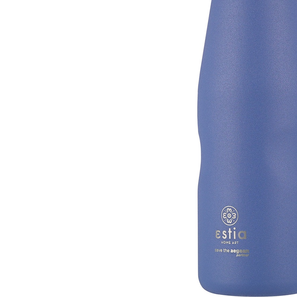 Μπουκάλι Ισοθερμικό Denim Blue Διπλού Τοιχώματος 500ml Ανοξείδωτο 18/8 Save the Aegean εstia Home Art 01-12052 - 3