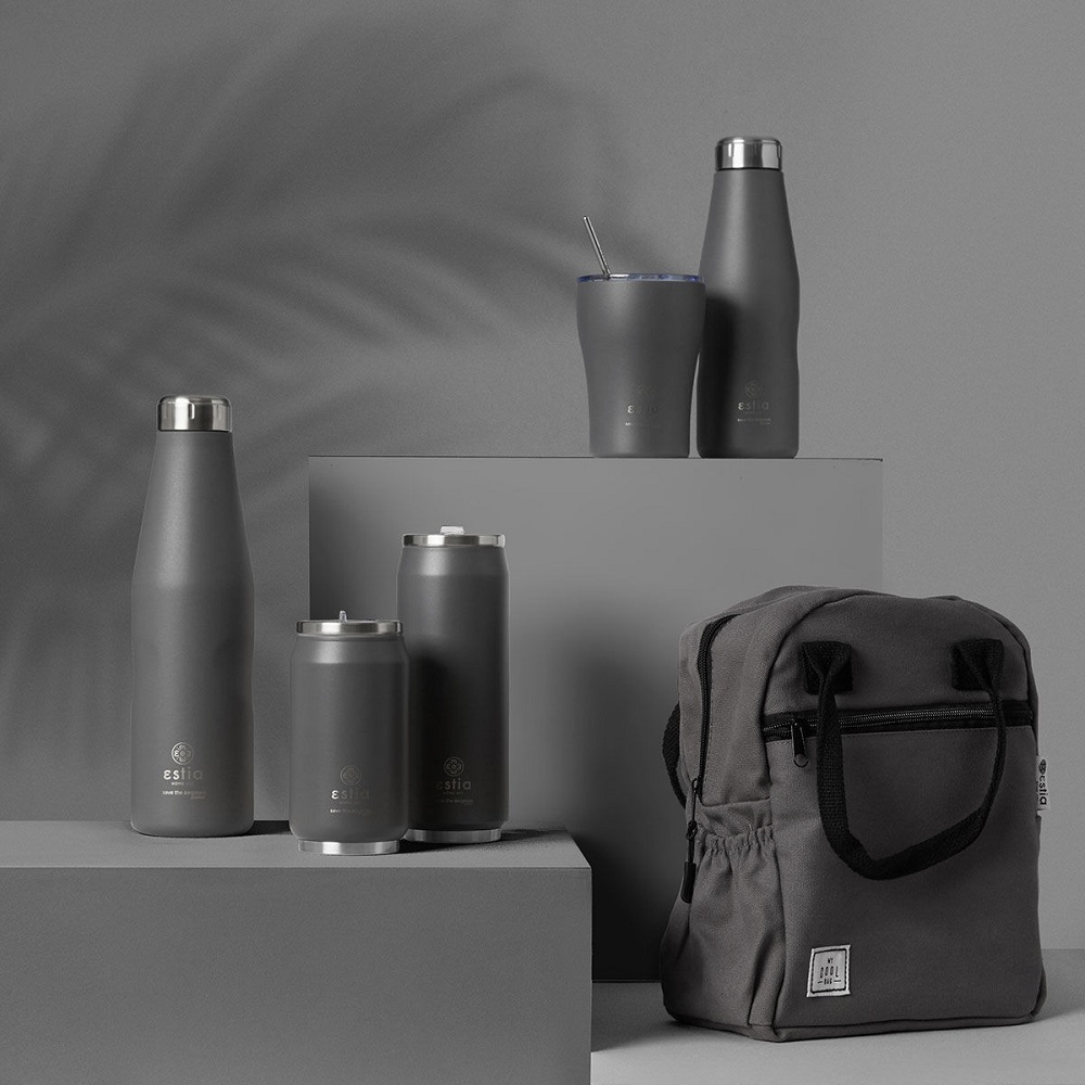 Μπουκάλι Ισοθερμικό Fjord Grey Διπλού Τοιχώματος 500ml Ανοξείδωτο 18/8 Save the Aegean εstia Home Art 01-8550 - 5