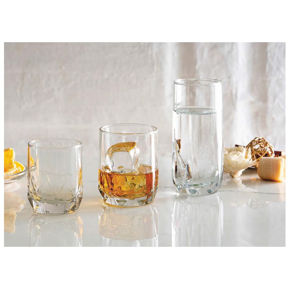 Ποτήρι Whisky Γυάλινο Διάφανο 300ml Ø7,4xH9,5cm Σετ 6 τμχ Sitia Uniglass 93810 - 3