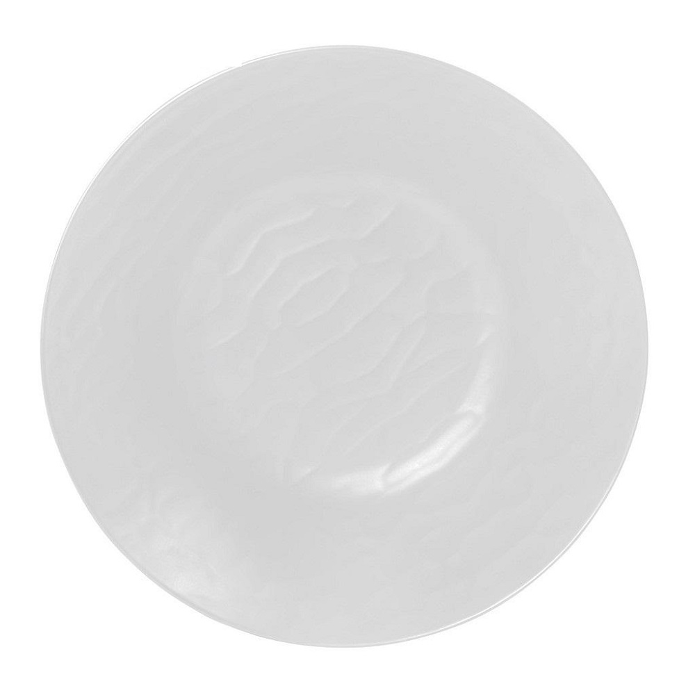 Σαλατιέρα Στρογγυλή Μελαμίνης Φ27xH7cm Wavy White Matt Tria MLW388K24 - 