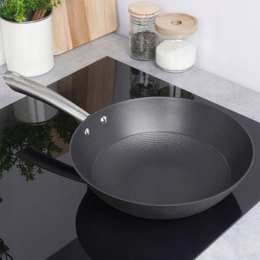 Γουόκ - Wok Μαντεμένιο 3,5Lt Φ28cm Αντικολλητικό Με Ανοξείδωτη Λαβή Atlas Nava 10-205-030 - 5