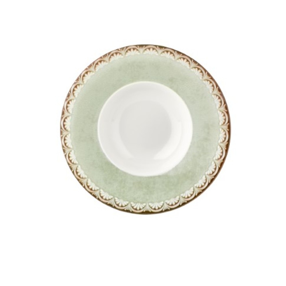 Πιάτο Πορσελάνη με Αλουμίνα Βαθύ 27cm Ύψος 5,5cm Tinta Rome ByBone 68-31015 - 