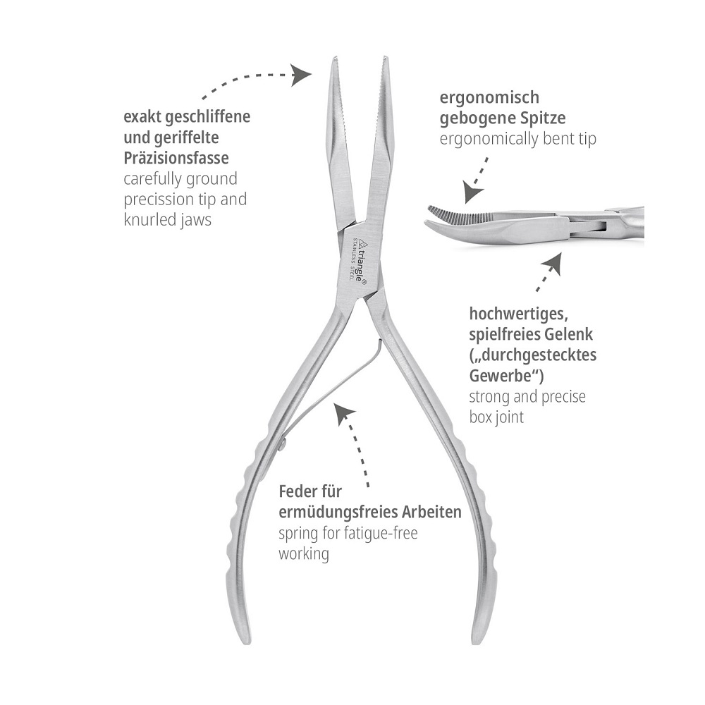 Λαβίδα Για Κόκαλα Ψαριών Σπαστή Ανοξείδωτη 20x6xH1,4cm Triangle 50489-16 - 3