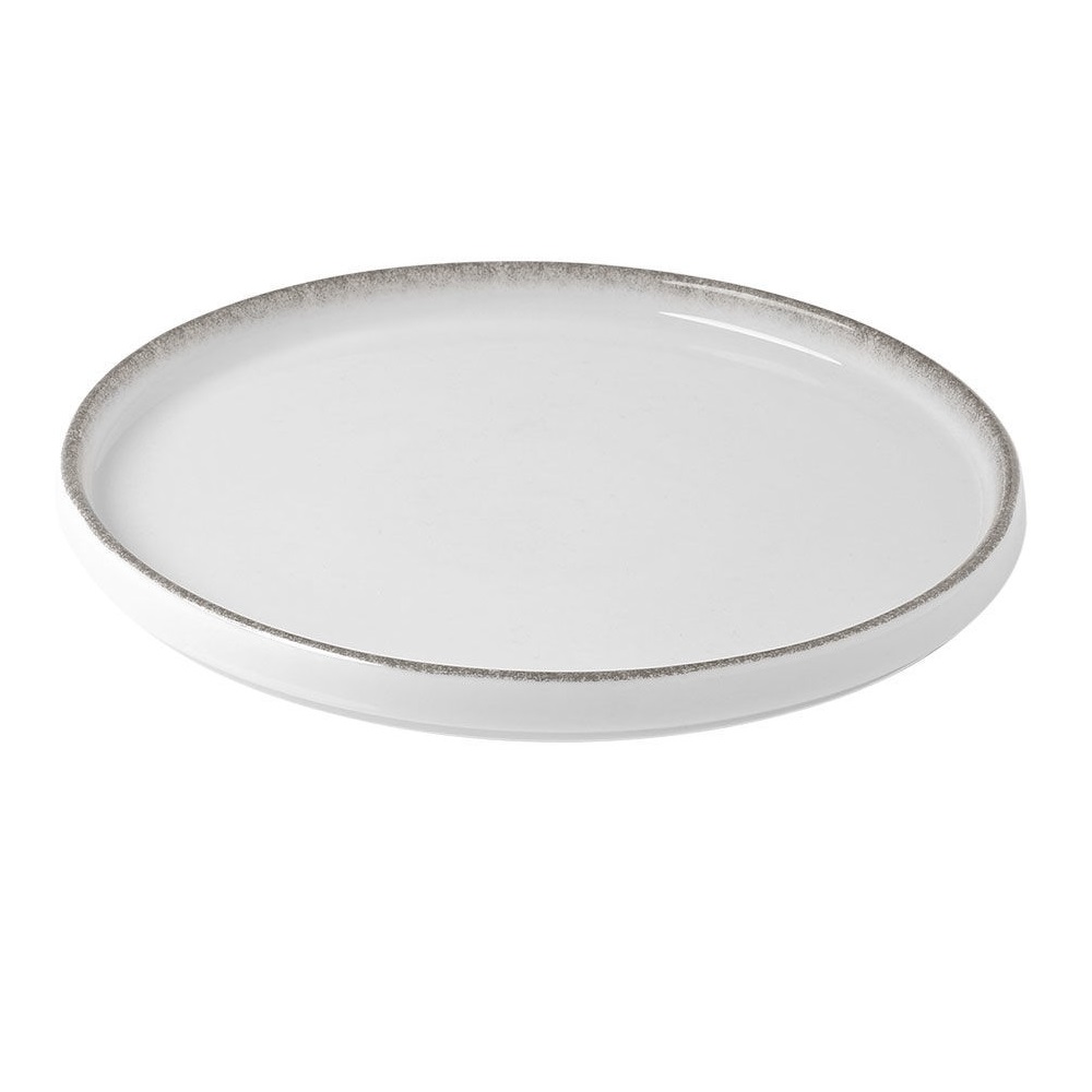Πιάτο Ρηχό Step Πορσελάνης Φ21cm Άσπρο Pearl εstia Home Art 07-15473 - 2