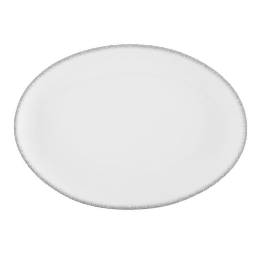 Πιατέλα Οβάλ Πορσελάνης 36cm Άσπρο Pearl εstia Home Art 07-15503 - 1