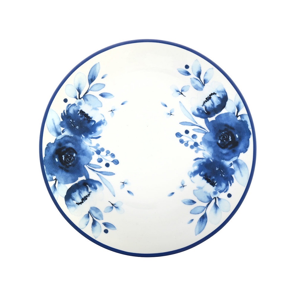 Πιάτο Ρηχό Πορσελάνης Φ27cm Blue Rose εstia Home Art  07-16098 - 1