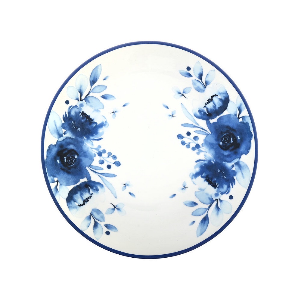 Πιάτο Ρηχό Πορσελάνης Φ20cm Blue Rose εstia Home Art  07-16111 - 1