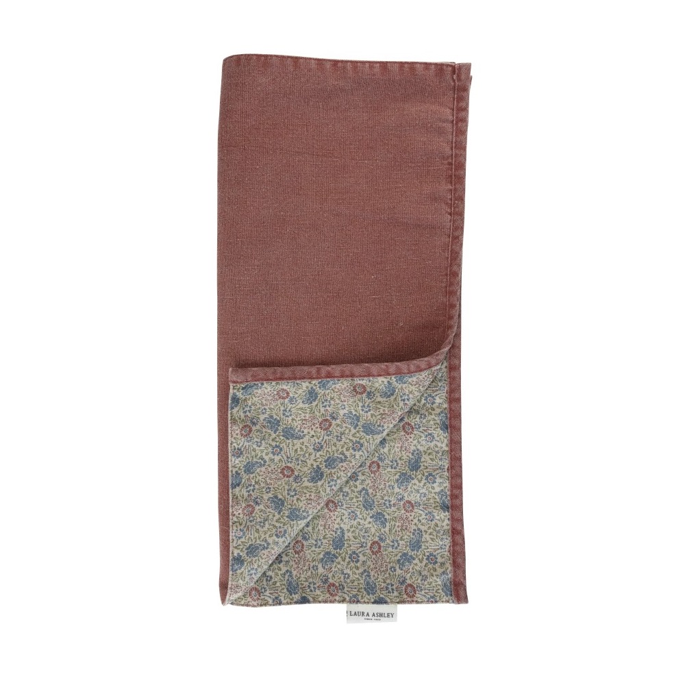 Runner Διπλής Όψης 150x40cm Daniela Oxblood Red Kitchen Linen Laura Ashley LA183243 - 1
