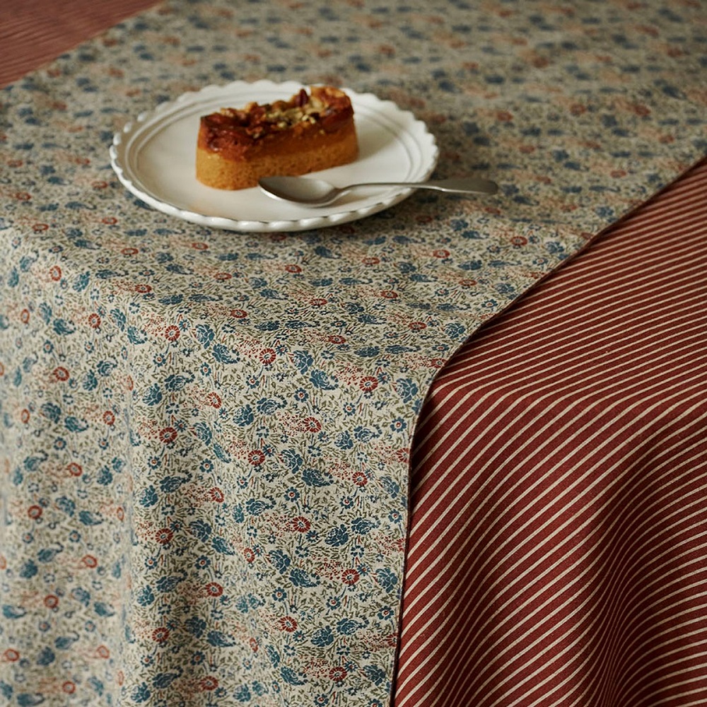 Runner Διπλής Όψης 150x40cm Daniela Oxblood Red Kitchen Linen Laura Ashley LA183243 - 3