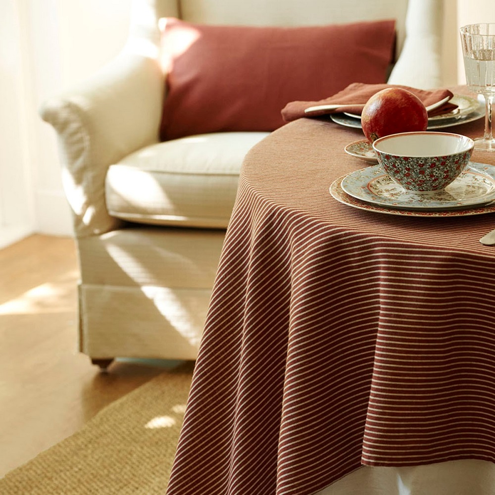 Τραπεζομάντηλο 240x140cm Daniela Oxblood Solid Red Kitchen Linen Laura Ashley LA183244 - 4
