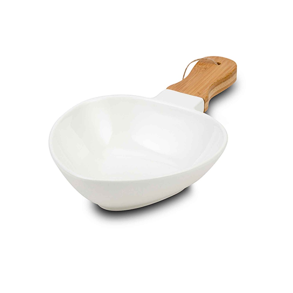 Σαλατιέρα Πορσελάνης 800ml Με χερούλι Bamboo 33cm Terrestrial Nava 10-263-021 - 1
