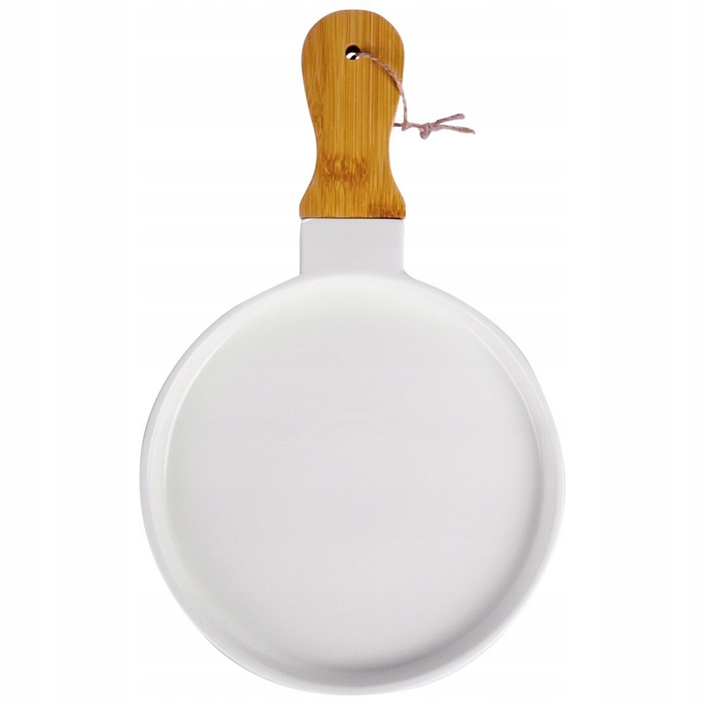 Πιατέλα Πορσελάνης Άσπρη Φ26cm Με Χερούλι Bamboo Terrestrial Nava 10-263-025 - 2